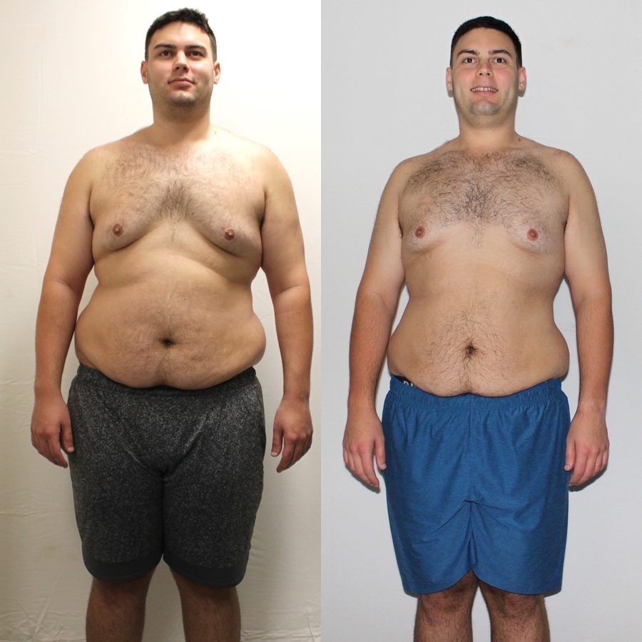 Before and after the client&rsquo;s transformation