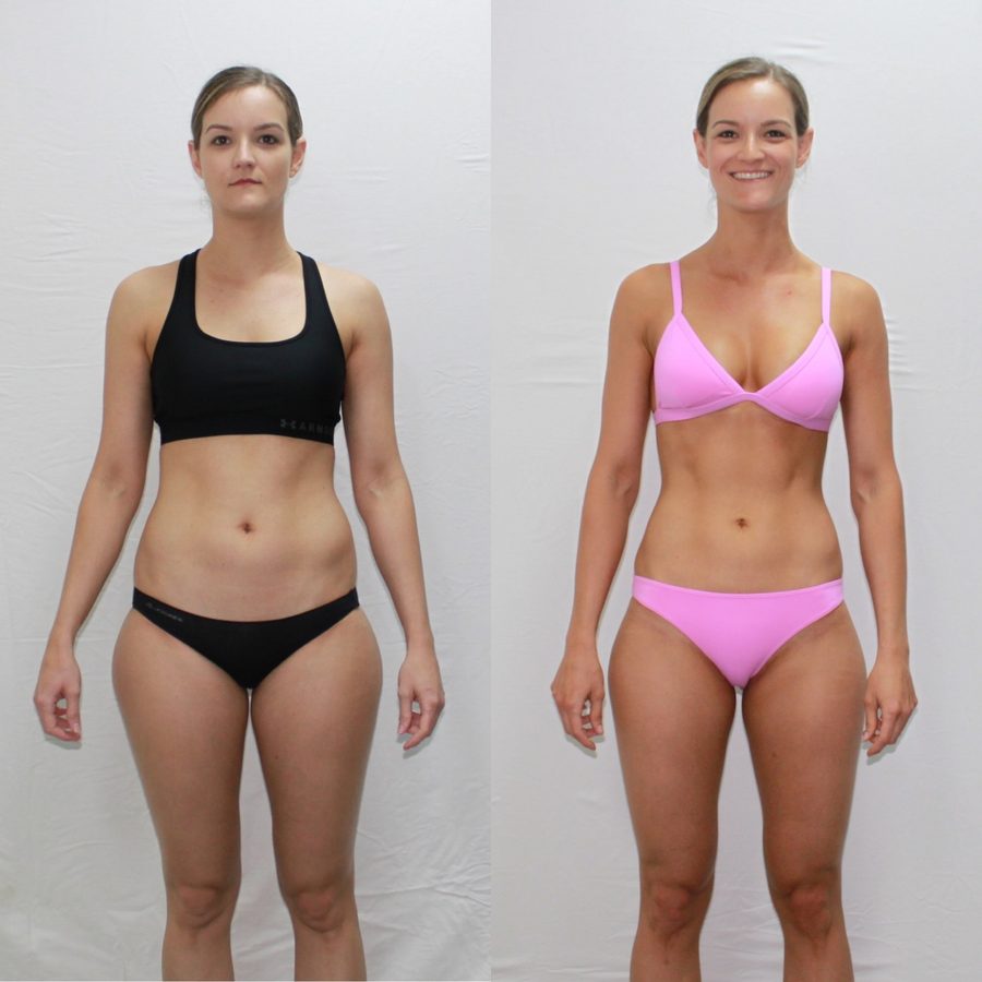 Before and after the client&rsquo;s transformation