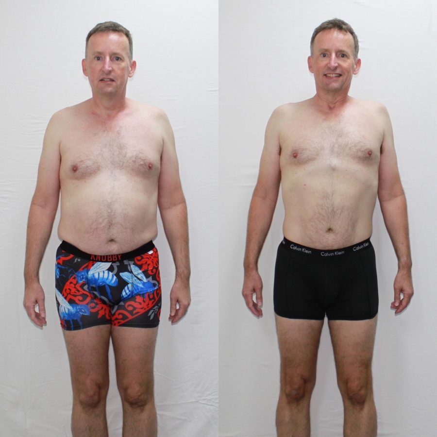 Before and after the client&rsquo;s transformation