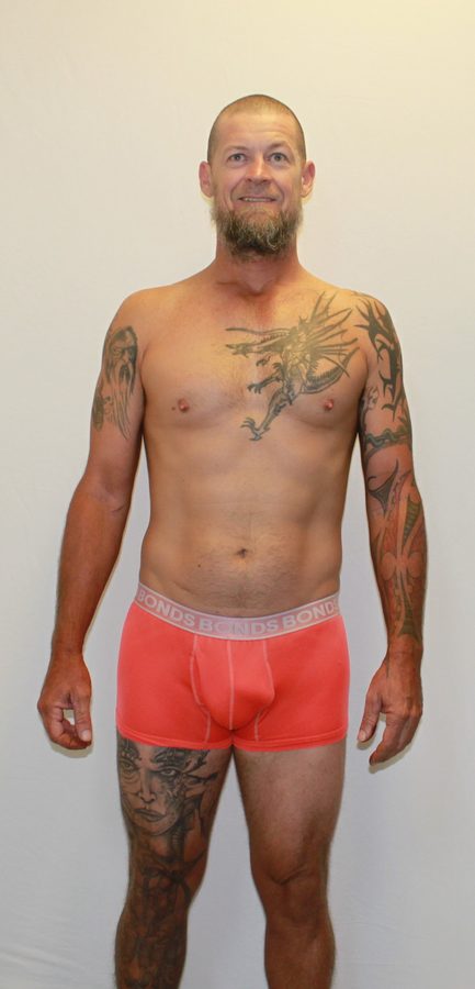 After photo of a client who trained entirely at home