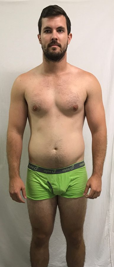 Client before his transformation